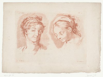 Duas cabeças de mulheres Composições com partes do corpo humano (título da série) IXe Cahier de Principes du Design d