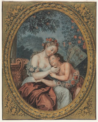 Zephyre e Flore, c. 1776 de Jean Francois Janinet