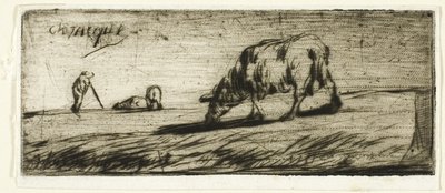 Ein Schaf beim Grasen von Jean-Francois Millet