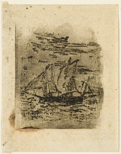 Ein Schiff unter Segeln von Jean-Francois Millet