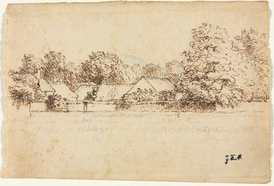 Casas de campo, 1870-1871. de Jean Francois Millet