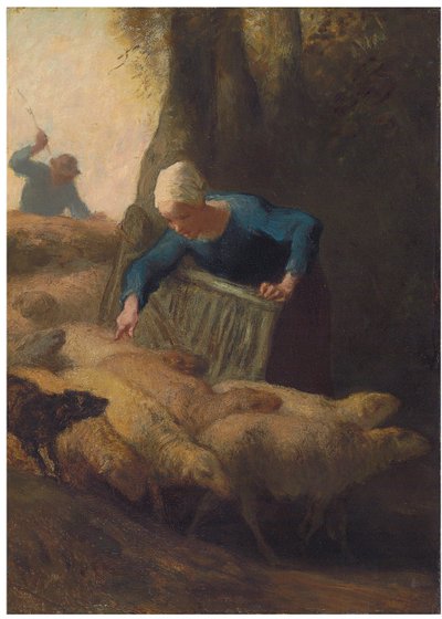 Contando o rebanho, 1847-49 de Jean Francois Millet
