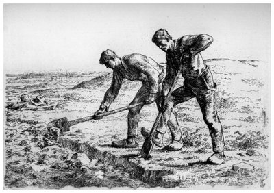Escavadoras, c1835-1875 1924 de Jean Francois Millet