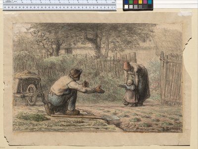 Primeiros Passos, c.1858-66 de Jean Francois Millet