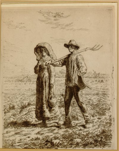 Indo para o Trabalho, 1863 de Jean Francois Millet