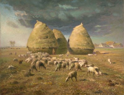 Palheiros: Outono, ca. 1874 de Jean Francois Millet