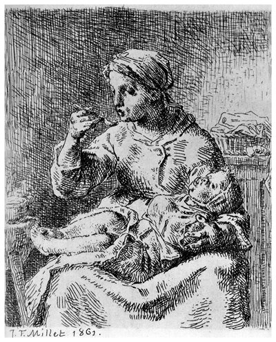 O Bouillie, 1861 1924 de Jean Francois Millet