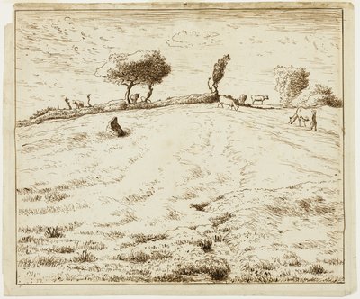 Paisagem - Encosta em Gruchy, Normandia de Jean Francois Millet