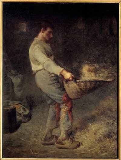 Le vanneur Painting de Jean Francois Millet (1814-1875) 1868 Sun. 0,79x0,58 m Paris, musee d