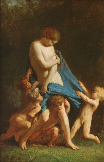 Amor Triunfante, c.1847-48 (óleo sobre madeira) de Jean Francois Millet