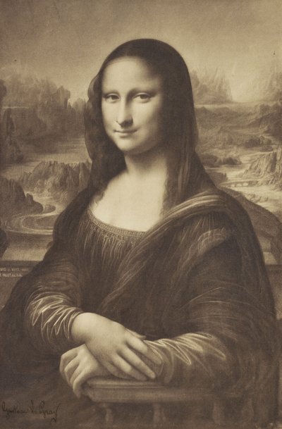 Millets Desenho da Mona Lisa, 1854-55 (albumen silver print) de Jean Francois Millet