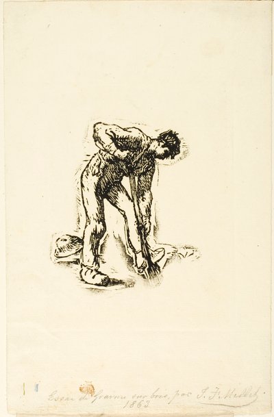 Bauer beim Graben von Jean-Francois Millet