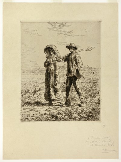 Camponeses indo trabalhar de Jean Francois Millet