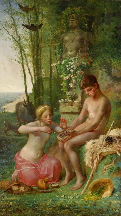 Primavera Daphnis e Chloë, 1865 de Jean Francois Millet