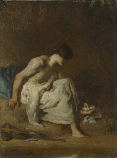 O banhista, 1846-48 de Jean Francois Millet