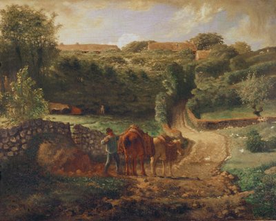 O primo Hamlet em Greville, c.1865-73 de Jean Francois Millet
