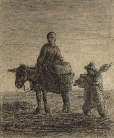 A partida para o trabalho, 1857 de Jean Francois Millet