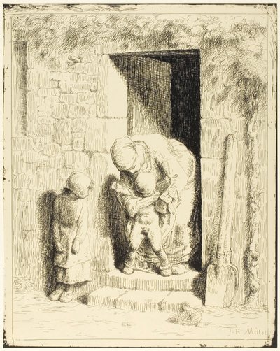 Die mütterliche Vorsicht von Jean-Francois Millet