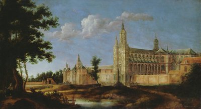 Vista da Abadia de Saint-Amand-les-Eaux, fundada 647 de Jean Francois Neyts
