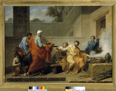 Roma Antiga: “Manius Curius Dentatus recusando os presentes dos Samnitas” de Jean François Pierre Peyron