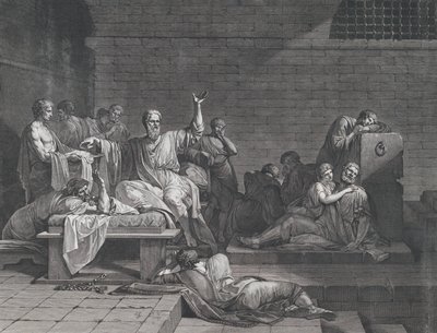 A Morte de Sócrates, 1790. de Jean François Pierre Peyron