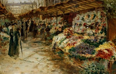 Mercado das Flores, 1882. de Jean Francois Raffaelli