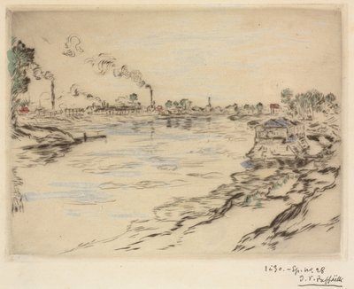 O Sena, em Asnières, 1894. de Jean Francois Raffaelli