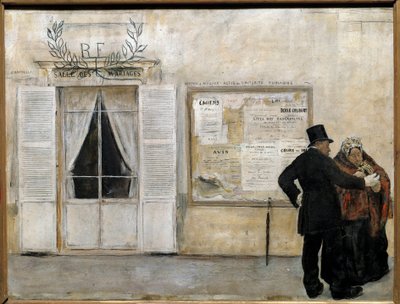 Os convites à espera do casamento Pintura de Jean Francois Raffaelli (1850-1924), antes de 1884, Sun. 0,525x0,685 m, Paris, Musee d
