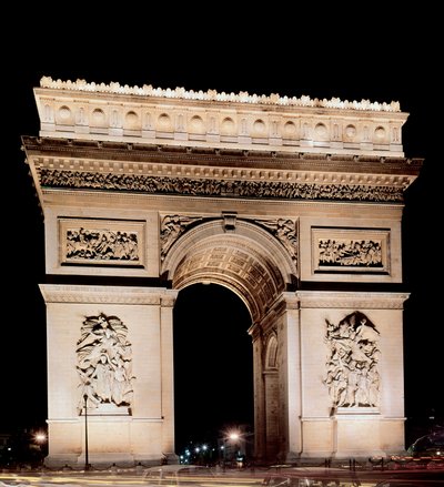 Vista do Arco do Triunfo realizada por Jean Francois Chalgrin (1739-1811) de Jean Francois Therese Chalgrin