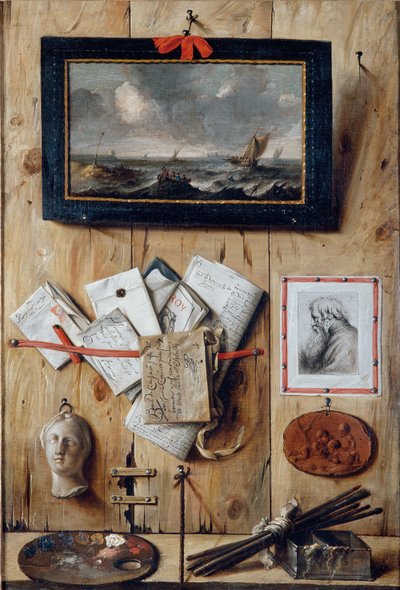 Canto do estúdio dos artistas de Jean-Francois de Le Motte
