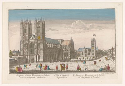 Vista da Abadia de Westminster e da Igreja de Santa Margarida em Londres 26º. Representante da Vüe d