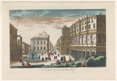 Vista do Teatro de Marcelo em Roma Vue du fameux Theatre de Marcellus em Roma (título no objeto) de Jean François Daumont