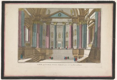 Vista do interior de um edifício romano Venda, que les anciens Romains destinoient pour voir les fêstes publiques (título no objeto) de Jean François Daumont