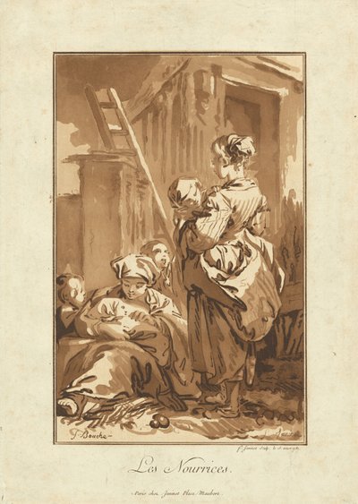 As enfermeiras de Jean François Janinet after François Boucher