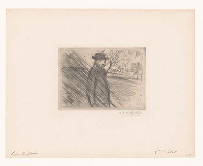 Homem com chapéu na chuva
Sous la pluie de Jean François Raffaëlli (signed by artist)