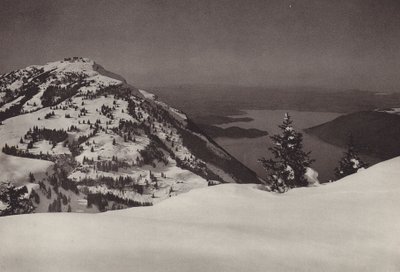 Rigi no Inverno (foto a p/b) de Jean Gaberell