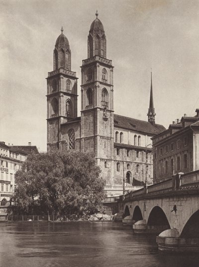 Suíça: Zurique, a Catedral (foto a p/b) de Jean Gaberell