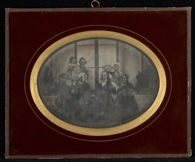 Retrato de grupo de oito membros do círculo de Eynard-Lullin de Jean Gabriel Eynard
