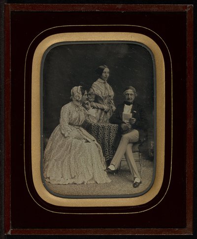 Retrato de Jean Gabriel e Anne-Charlotte-Adélaide Eynard com Madame Charrière de Jean Gabriel Eynard