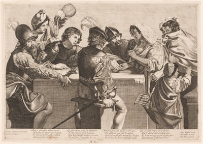 A cartomante de Jean Ganière after Valentin de Boullogne