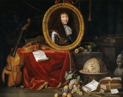 Alegoria de Luís XIV, Protetor de Artes e Ciências de Jean Garnier
