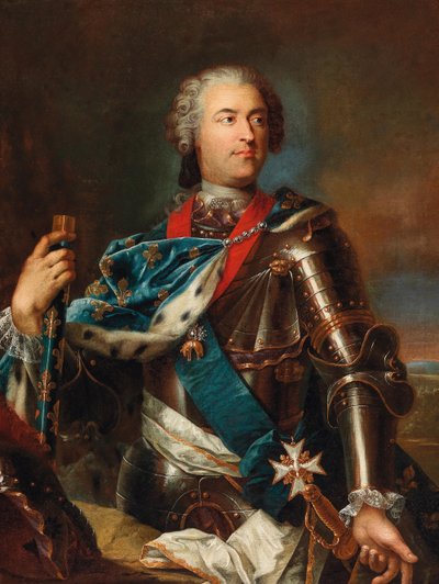 Retrato do rei Luís XV da França 1710-1774. de Jean Gaspard Heilmann