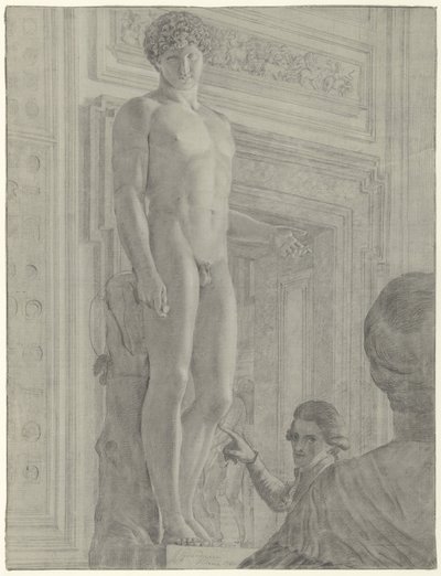 Estátua de Antinous Albania no Museu Capitólio em Roma de Jean Grandjean