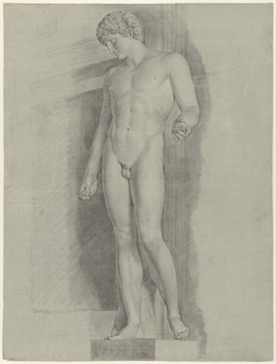 Estudo da estátua chamada Albani Antinous de Jean Grandjean