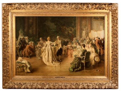 O Minueto (óleo sobre painel) de Jean Guillaume (1858 1931) Rosier