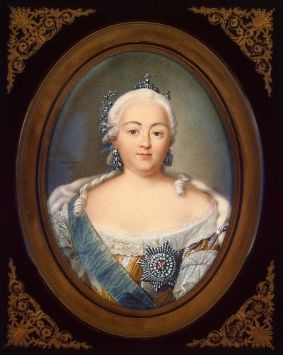 Retrato da imperatriz Elisabeth Petrovna 1709-1762 de Jean Henri Benner