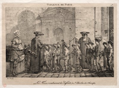 Cenas de Paris: Os Irmãos Conduzindo os Filhos a São Nicolau dos Campos. de Jean Henri Marlet