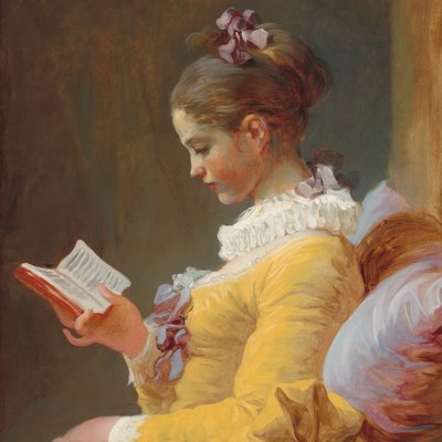 Francês: Jeune Fille lisant The Reader de Jean Honore Fragonard