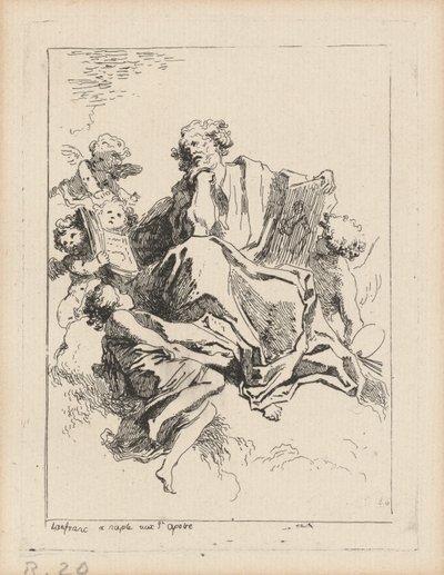 São Lucas de Jean Honoré Fragonard after Giovanni Lanfranco
