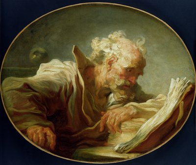 Um filósofo, c.1764 (ver também 146466) de Jean Honore Fragonard